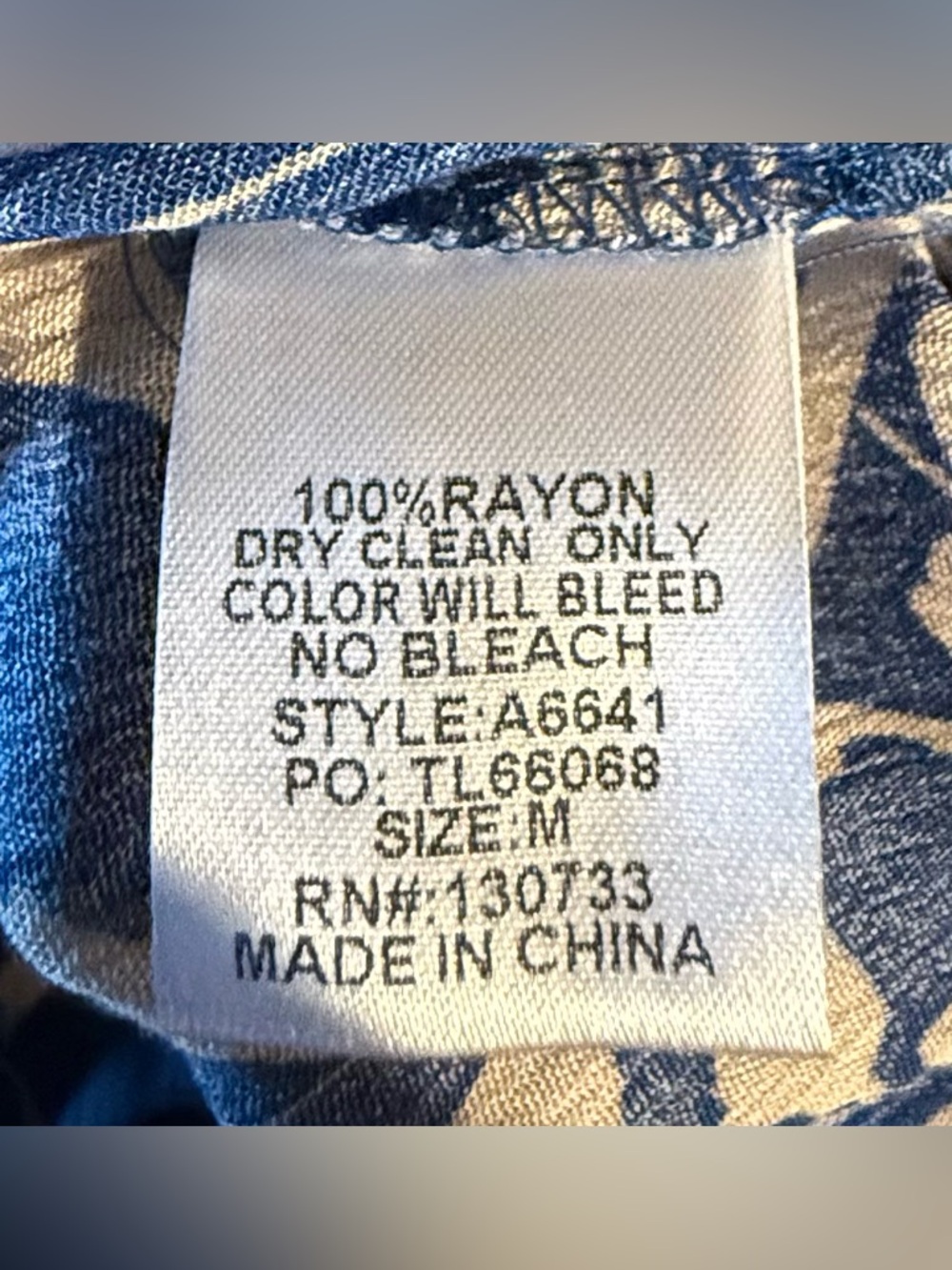 UMGEE Blue and Coral Flowy Printed Boho Dress, M - Picture 6 of 6